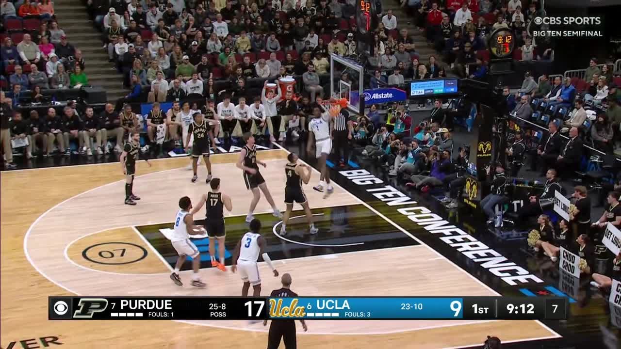 Xavier Booker Drives for the DUNK vs. Purdue | UCLA Basketball
