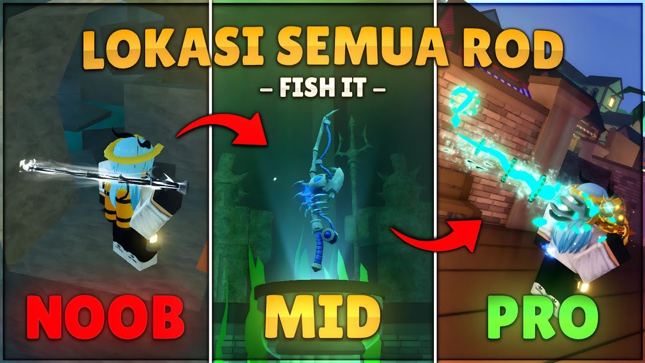 Gw Beli Semua Pancingan Yang Ada Di Game Fish IT, Lokasi Semua Rod || ROBLOX : FISH IT! ||