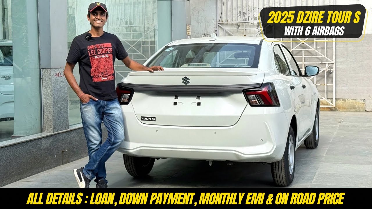 2025 Dzire Tour S with 6 Airbags 🔥 Most Detailed Walkaround ✅ 2025 Maruti Dzire Tour S CNG