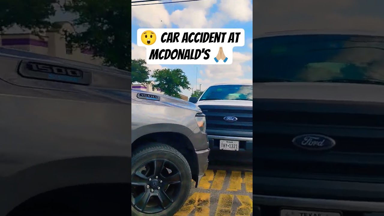Accident at McDonald's 🙏🏼 #mcdonalds #truck #dodge #ram #pickup #ford #viral #shorts #fyp #roadrage