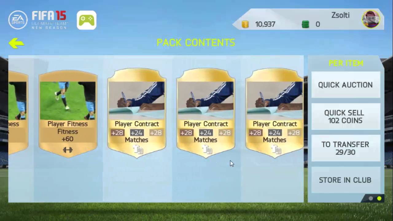 Fifa 15 Android | 53K coin pack opening (HUN)