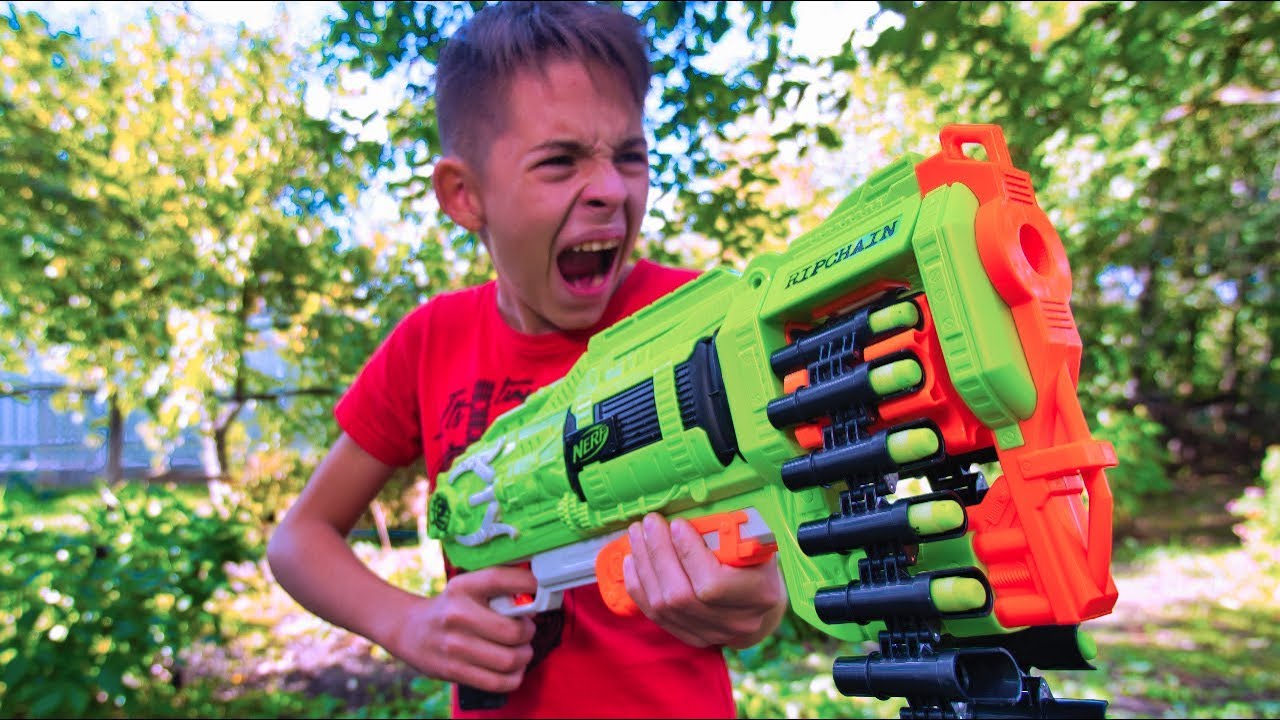 Обзор бластера новинка Нёрф 2018 Цепевик Рипчейн или Nerf Ripchain