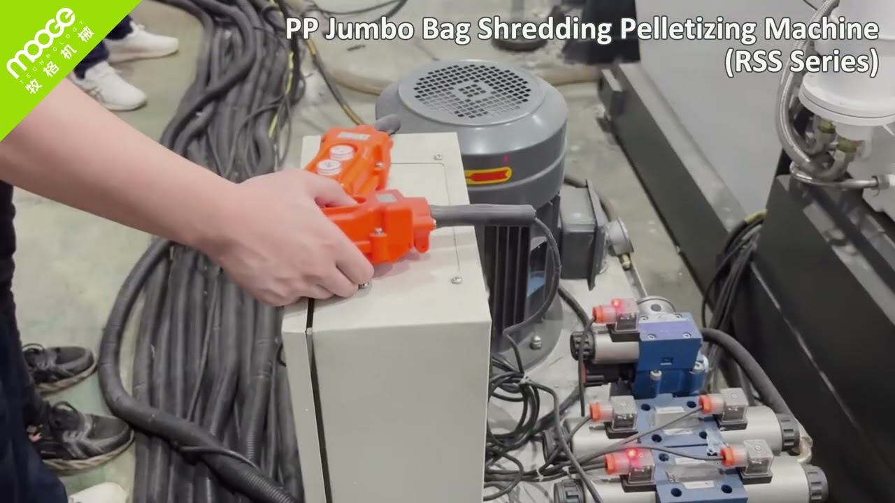 RSS-SJ120 Double stage pp jumbo bags shredding pelletizing line