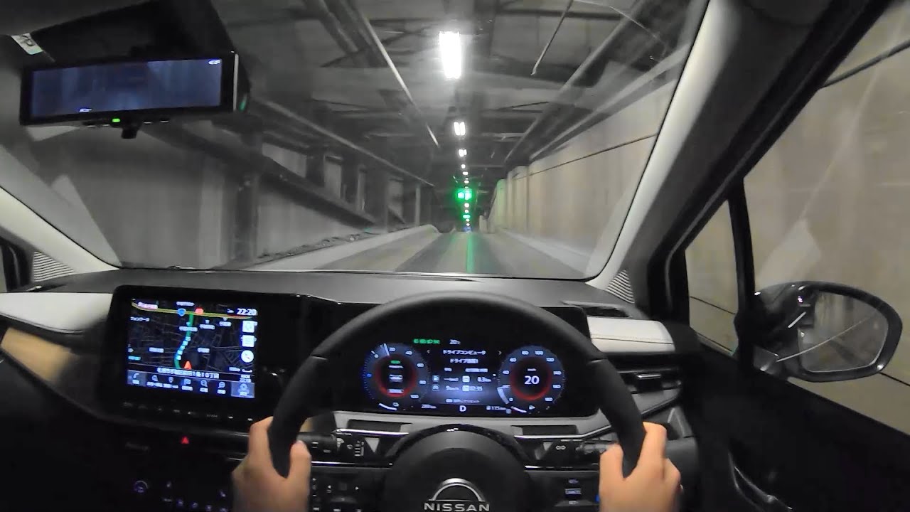 【Test Drive】2021 New NISSAN NOTE AURA e-POWER 4WD - POV Night Drive