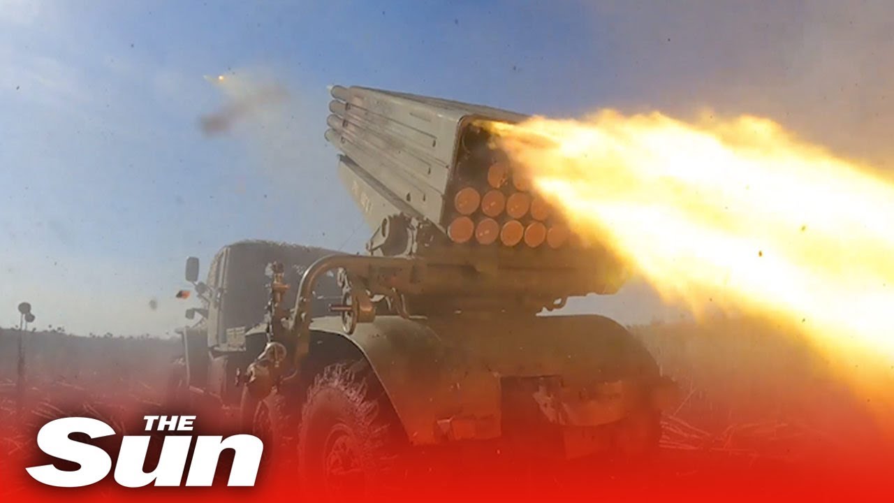 Russian troops fire multiple-rocket systems at Ukrainian targets in Kupyansk