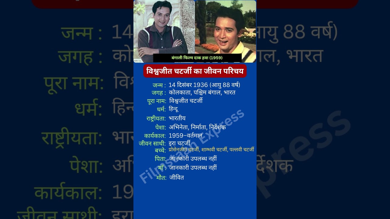 विश्वजीत चटर्जी का जीवन परिचय #biswajit