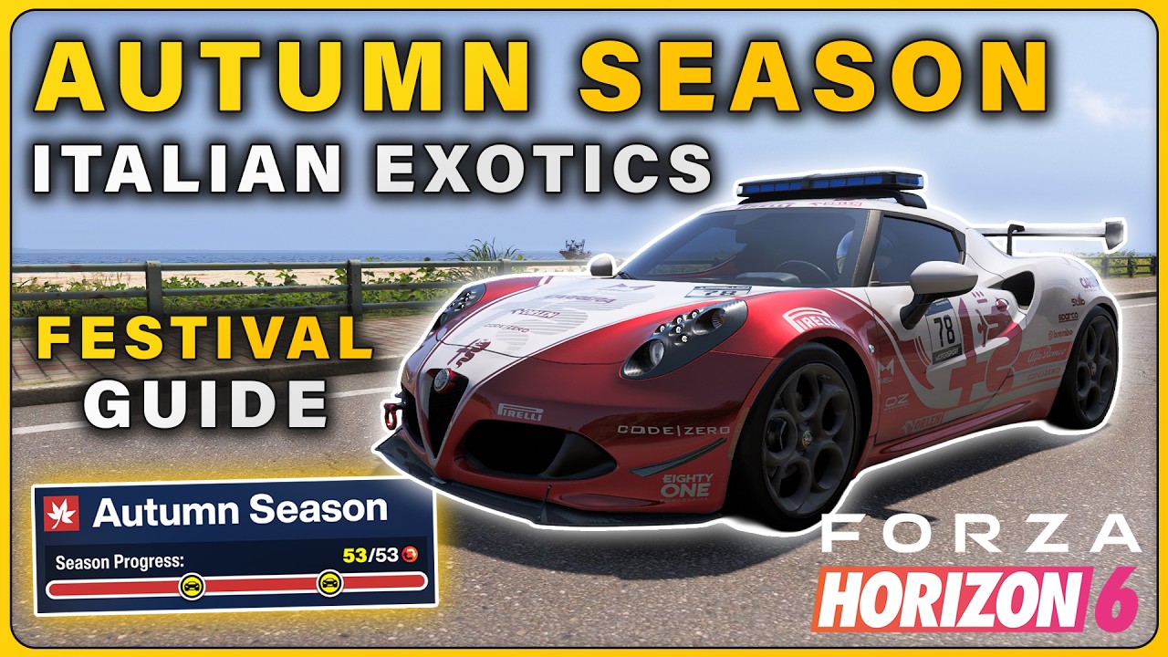How to Complete AUTUMN Season Challenges | Italian Exotics Festival Playlist ► Forza Horizon 6