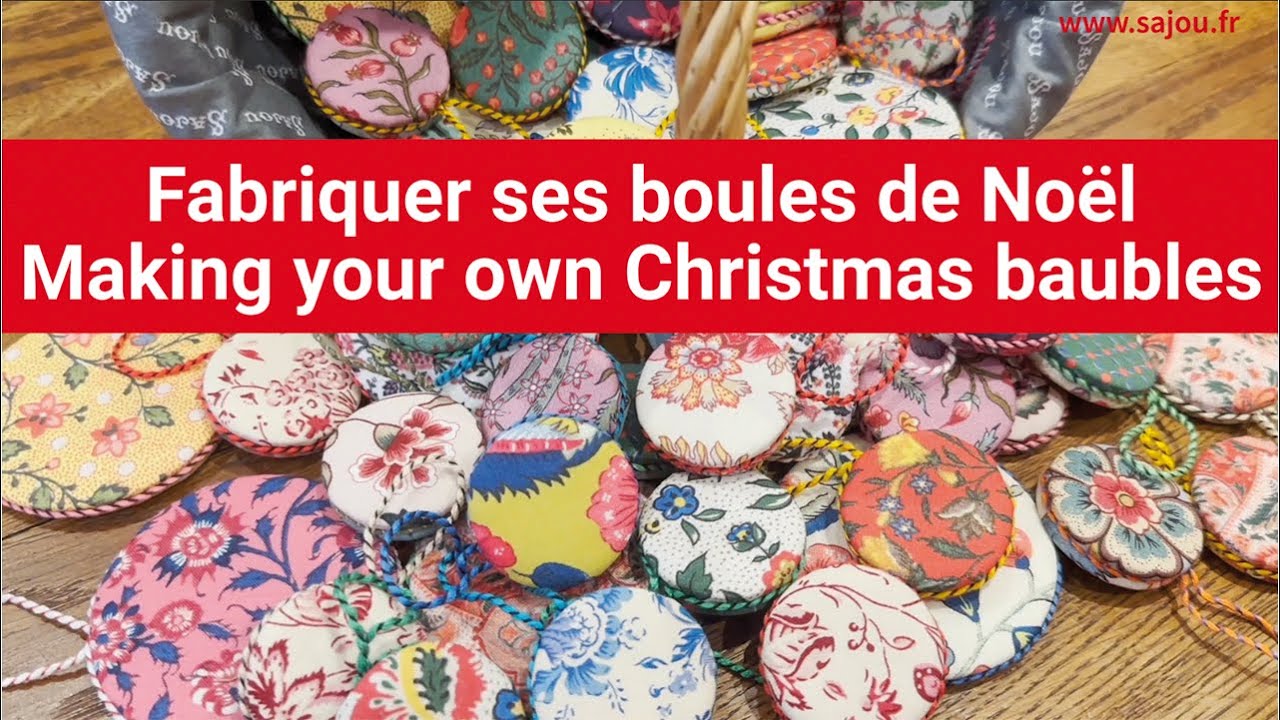 Boules de Noël en tissu - Fabric Christmas baubles