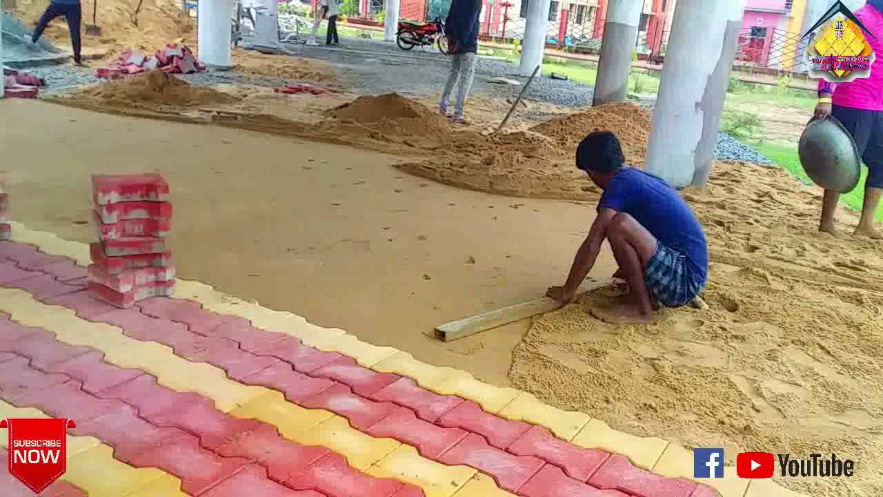 Paver Block Installation Car Parking Eria...