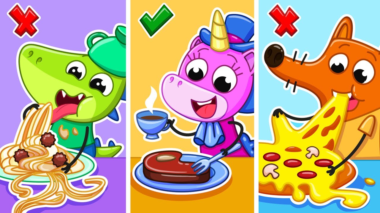 Catastrophe au restaurant pour bébé ! | Apprendre les bonnes manières aux enfants | Petite Mimi🦄