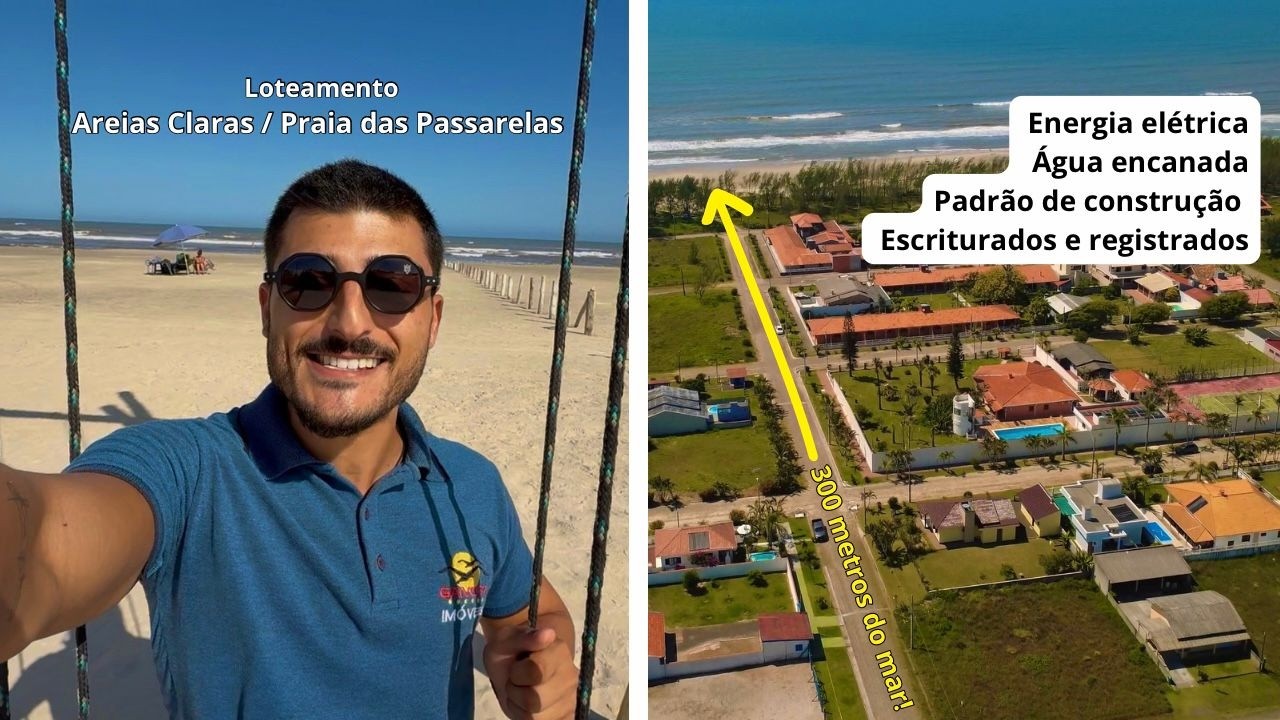 PRAIA DAS PASSARELAS/SC - AREIAS CLARAS - PAGAMENTO FACILITADO EM ATÉ 120X - UNIDADES LIMITADAS!