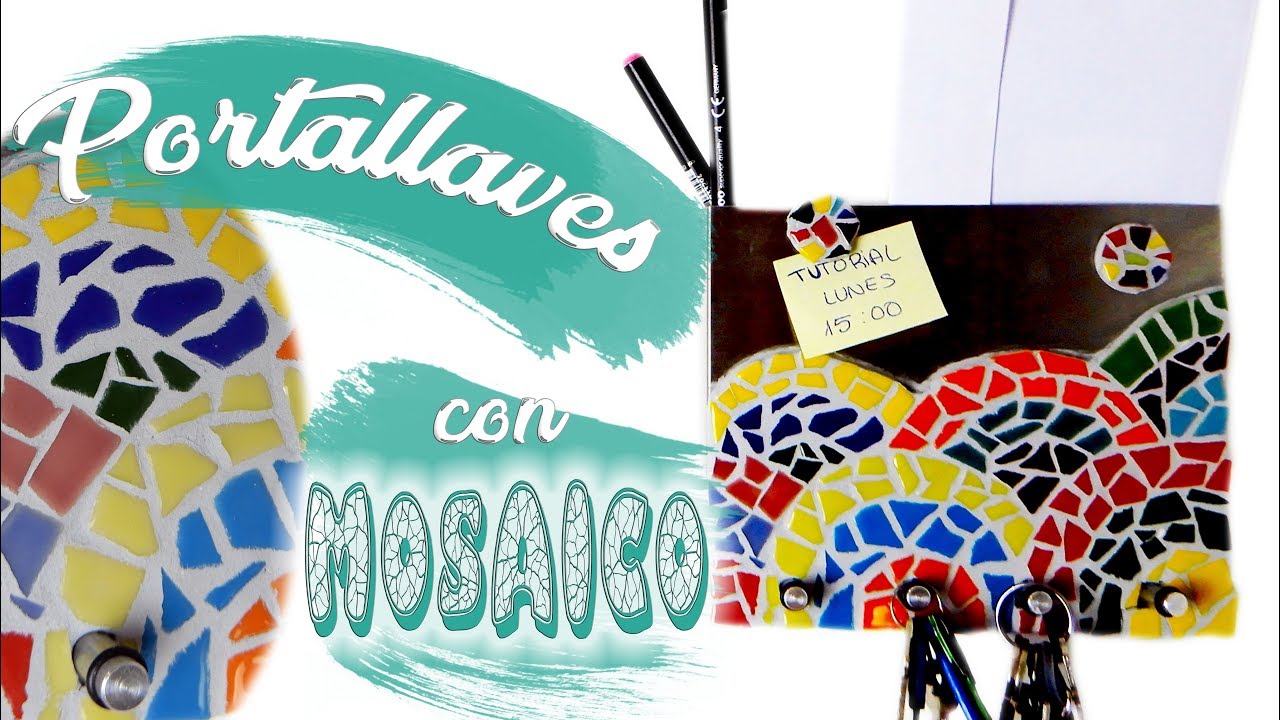 PORTALLAVES CON MOSAICO o TRENCADIS - PASO A PASO - El Taller de Ire