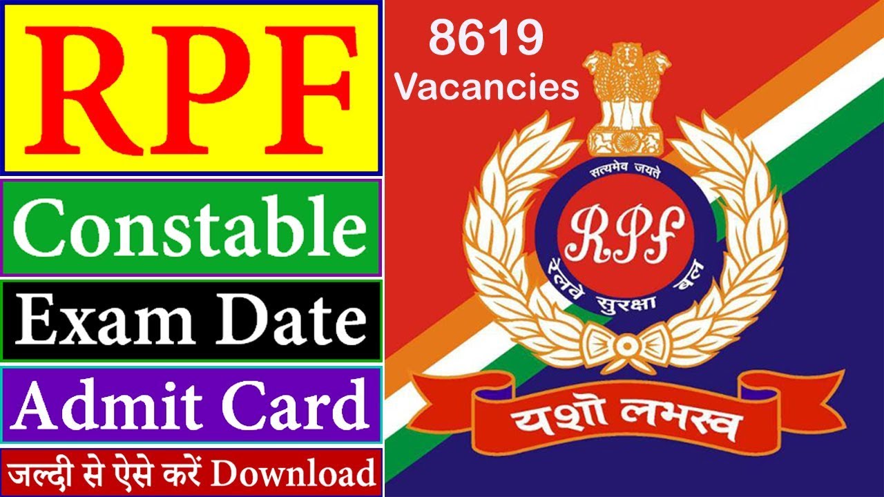 RPF Admit Card 2018 Download Online for 8619 Constable, CBT Exam Date