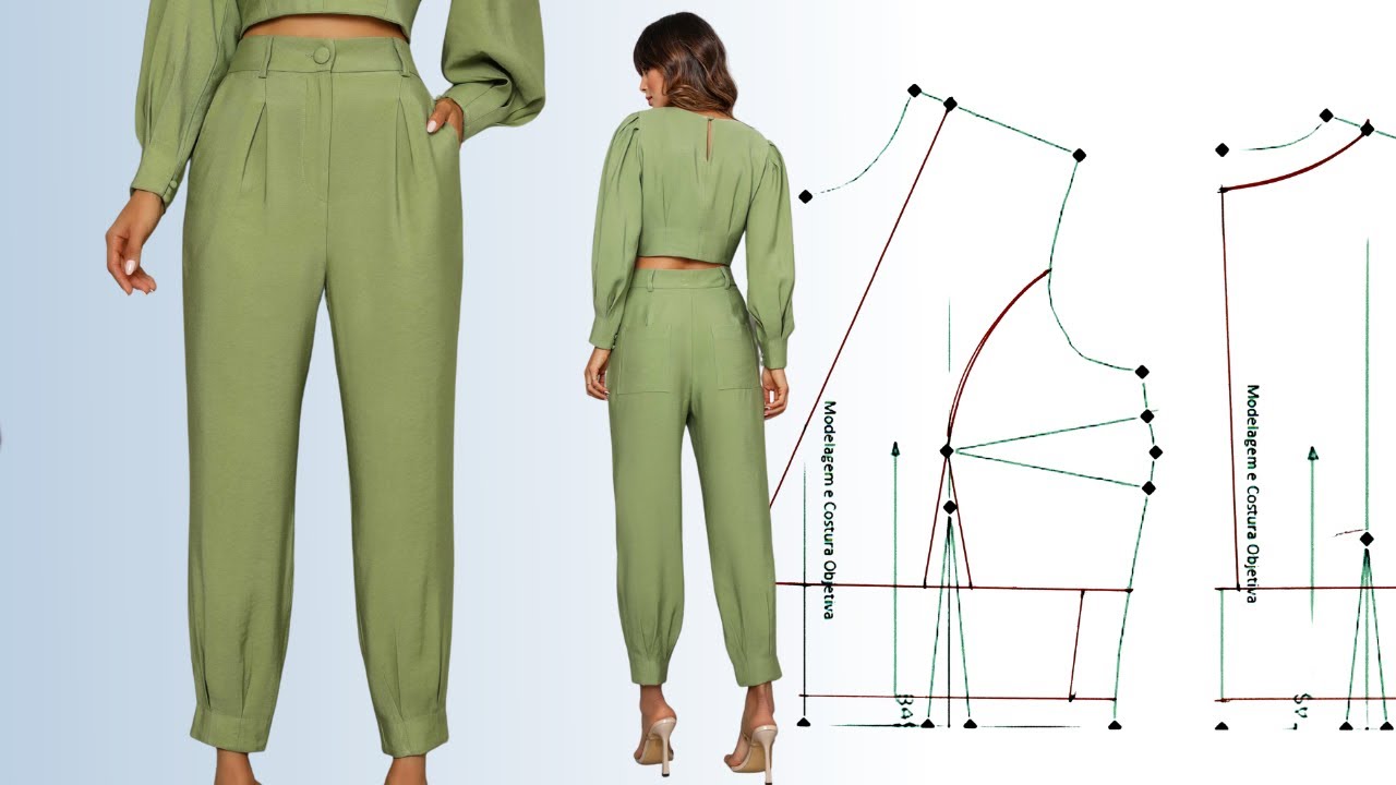 CONJUNTO ALFAIATARIA II - CALÇA ALFAIATARIA FEMININA (#seulookmco Interpretação de modelo e molde)