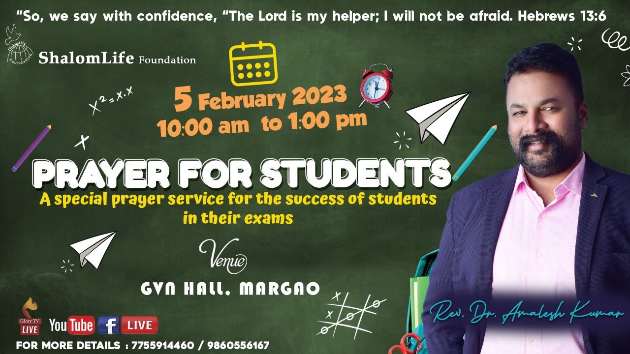 05.02.2022/ Prayer For Students -Live From GVN Hall Margao,Goa