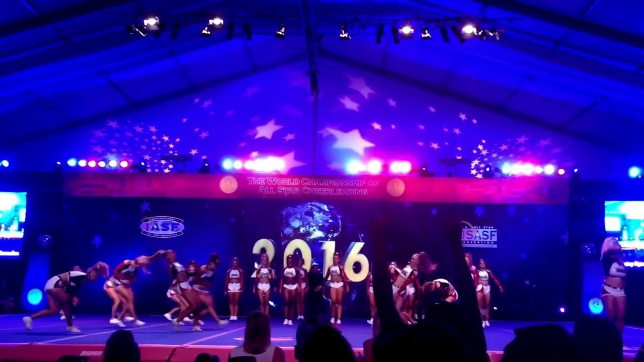 The Cheerleading Worlds 2016 Championship International Open Level 5 Coventry Dynamite Lady Grenades