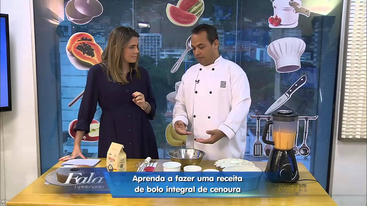 BOLO DE CENOURA INTEGRAL,  Farinha de trigo Integral  Regina Buaiz Alimentos x TV Vitória - ES