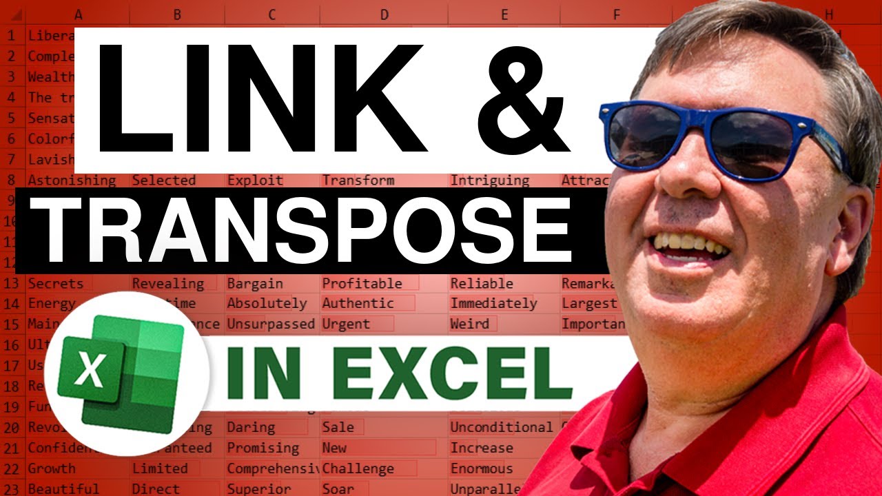 Excel - Link and Transpose: Episode 1334