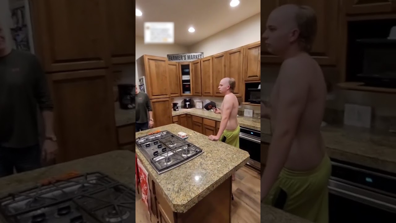 Mom Gets Angry With Son as He Gets Top of His Head Shaved to Win Bet - 1279399