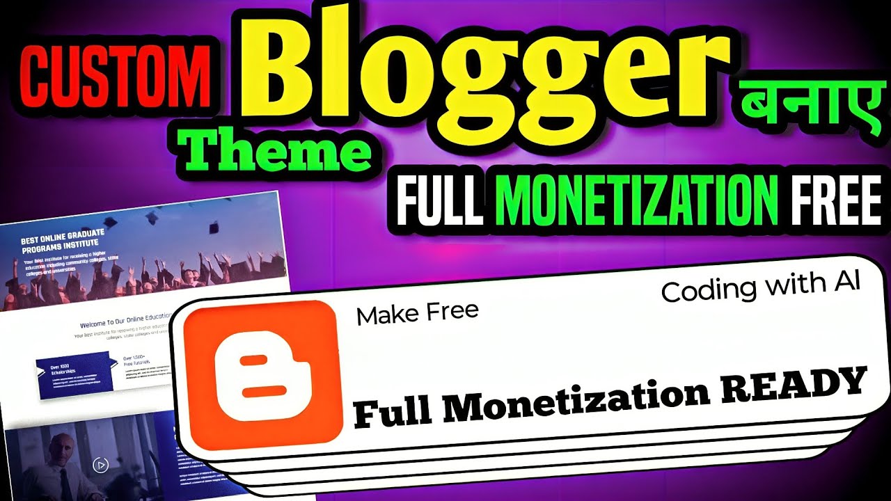 ​I Built a Fully Custom, Monetized Blogger Theme Using Only AI (Here's How)