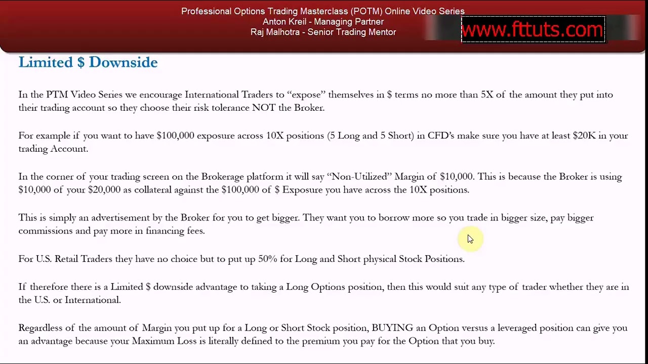 POTM video 04 Marginal Benefits of Options Trading 1 &ndash; Advantages