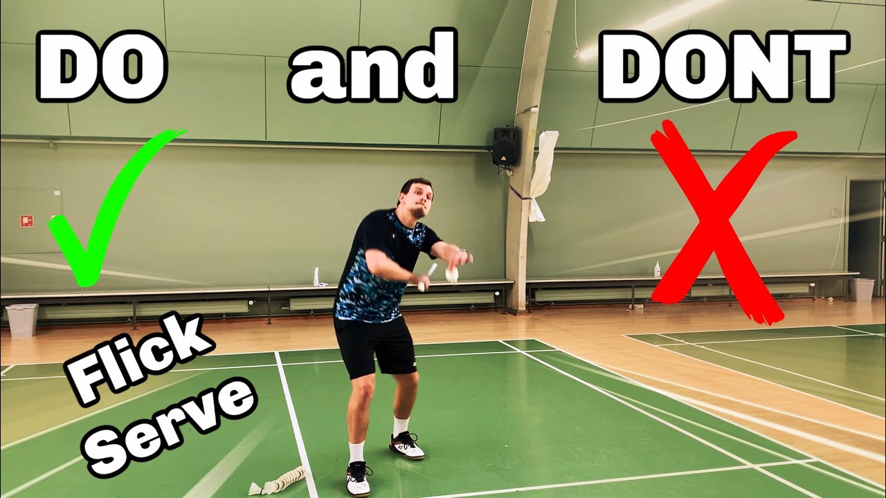 Badminton FLICK SERVE - DO and DON'T #shorts