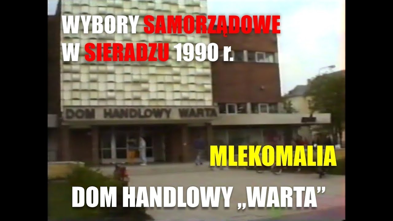 Audycja nr 5 sieradzkiej TVO. Wybory samorządowe w Sieradzu 1990 r., Mlekomalia, Dom Handlowy WARTA