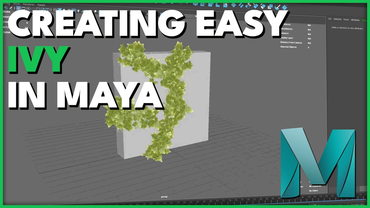 Создание простого плюща с использованием только Maya