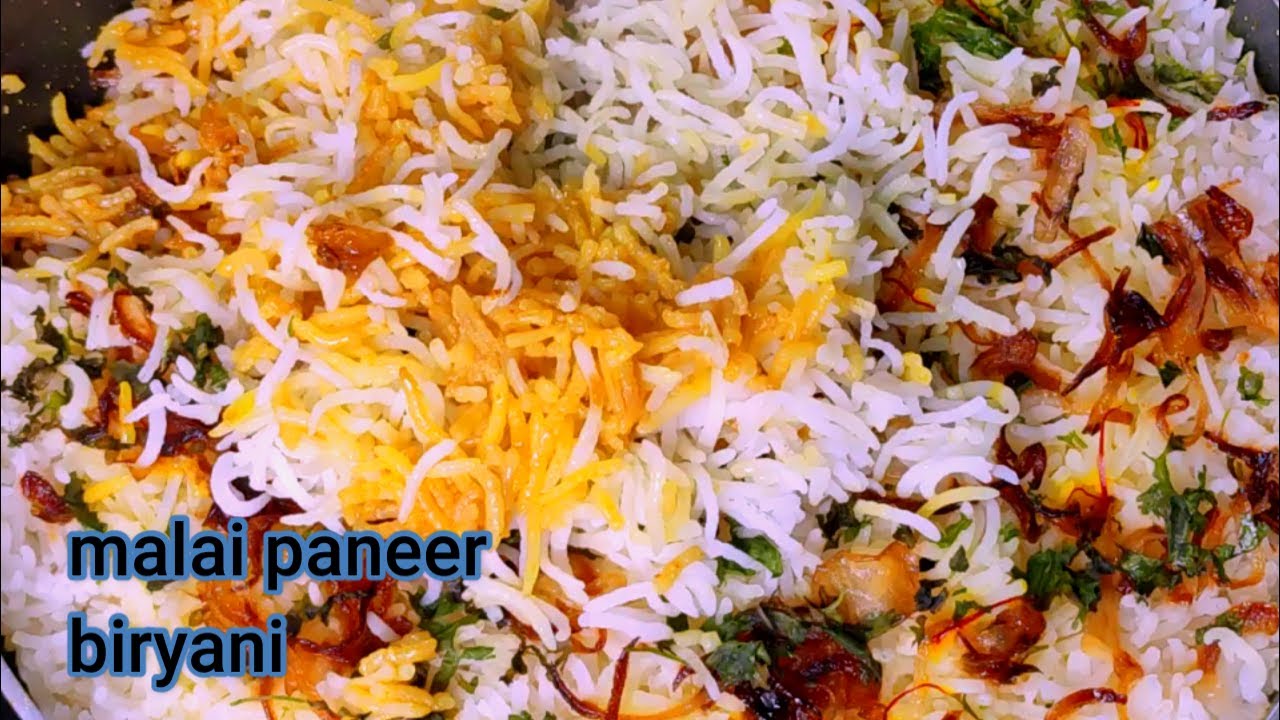 malai paneer biryani indian style recipe | malai paneer with rice recipe | Ashleena