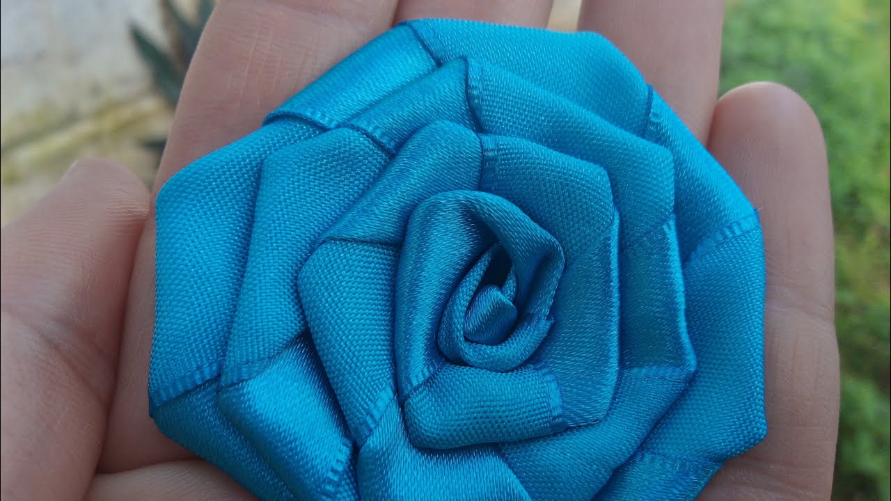 COMO FAZER ROSAS COM FITA DE CETIM / FLOR DE FITA NÚMERO 9 / FLOR DE FITA 38mm
