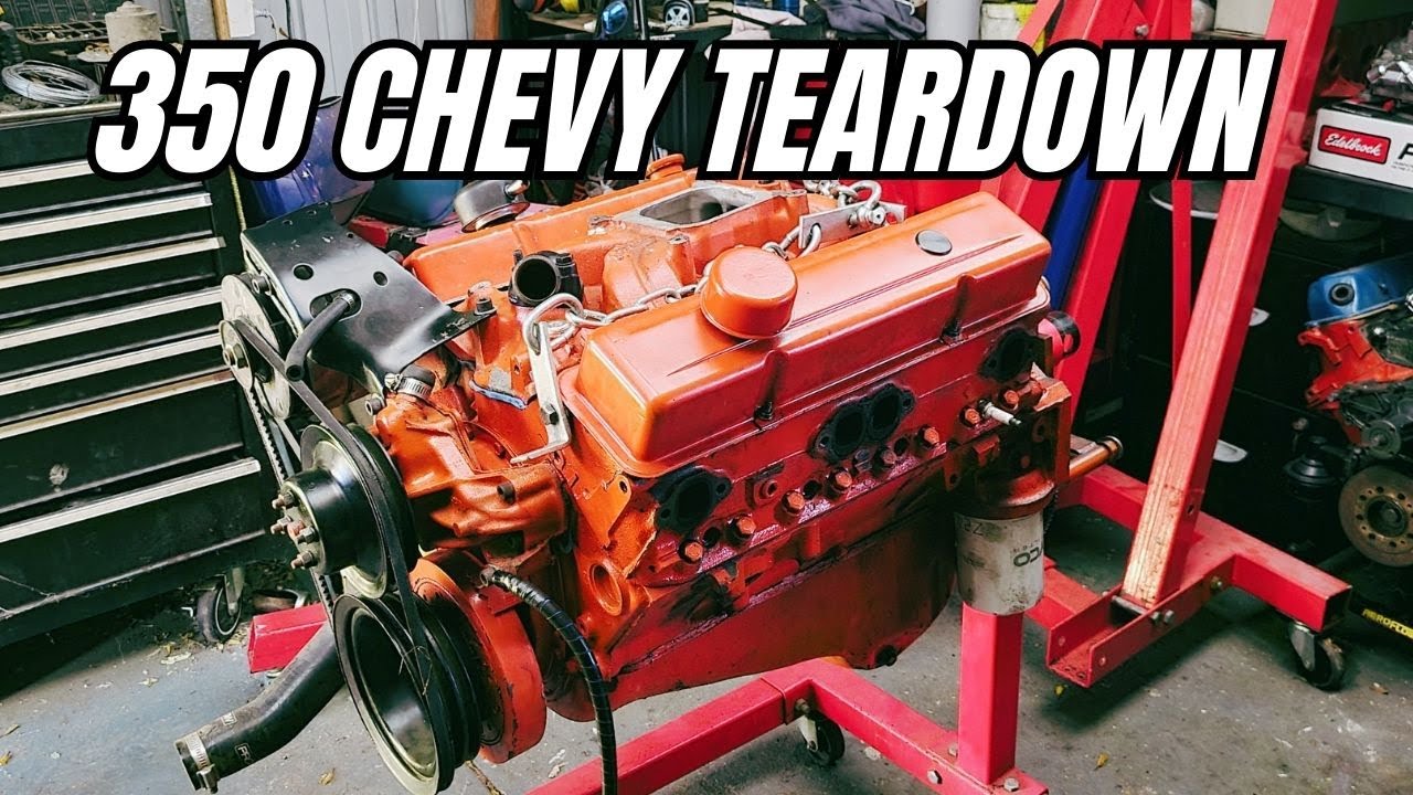 350 Chevy Rebuild (Teardown) Pt2 HQ Holden 350 Thing Is Cooked