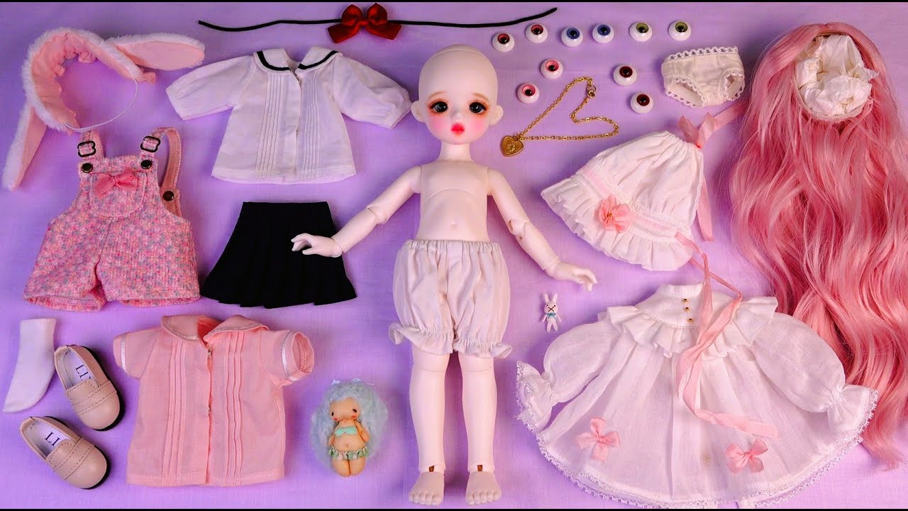 구관 리나슈슈 아이스크림 드림 우유Ball Jointed Doll LINA chou chou[Limited] U-yu box opening/dress up doll ASMR