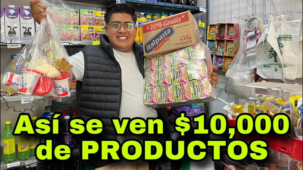 Así se ven $10,000 pesos en productos de la Tienda de Abarrotes