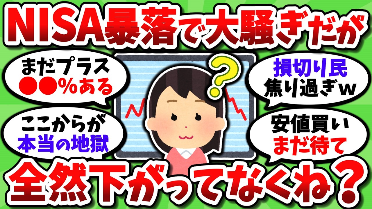 NISA大暴落とか損切りって大騒ぎだけど、全然下がってなくね？？？【2chお金スレ】