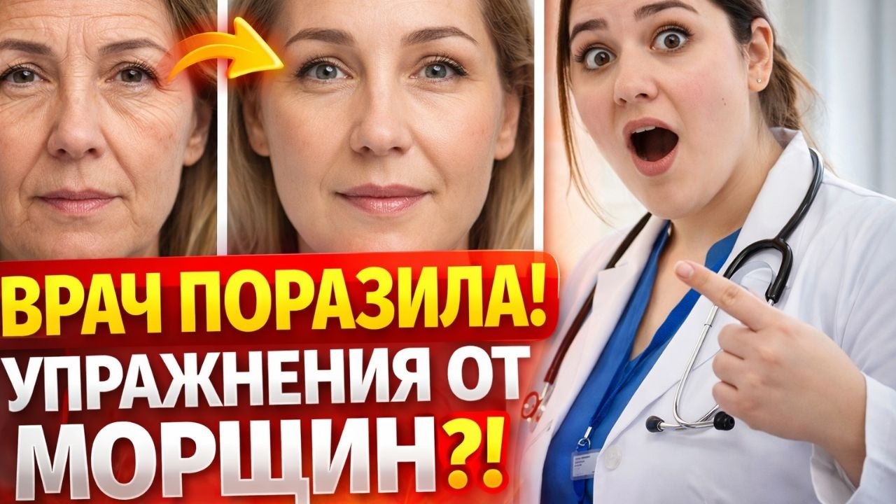 2️⃣ Разгладить морщины без уколов! Простые упражнения для молодости лица