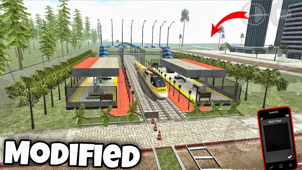 Normal To Modified Railway Station😱 In Indian Bikes driving 3D🤩 Useing New RGS Tool Cheat Codes😍 #1