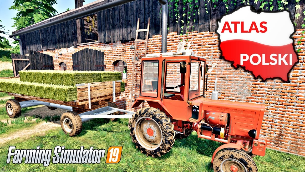 Zbiór i zwózka siana -  Polesie ☆ FS 19 ☆ Atlas Polski ㋡ Anton