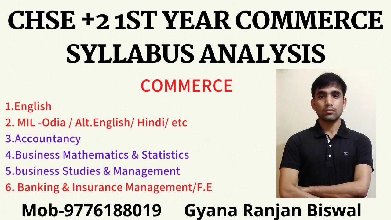 CHSE(O) +2 1st Year  Commerce Syllabus Analysis