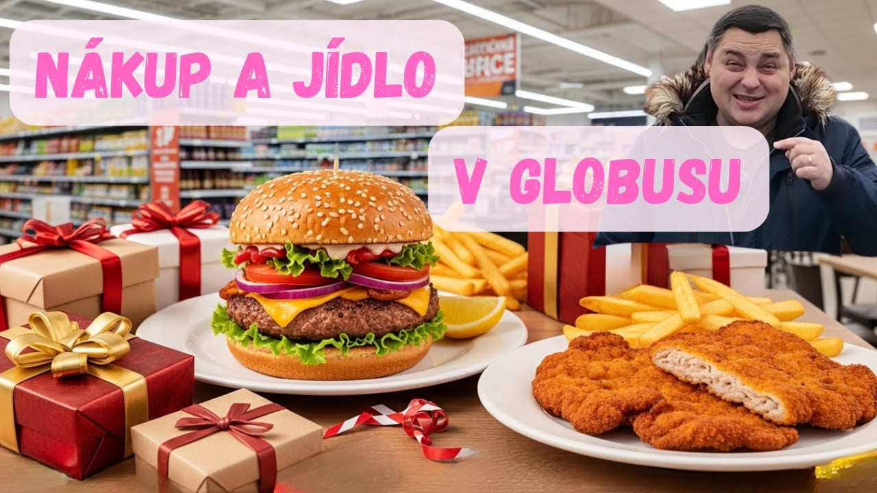 🍔 Testuju j&iacute;dlo v Globusu! Burger, ř&iacute;zek a pak hur&aacute; na n&aacute;kup