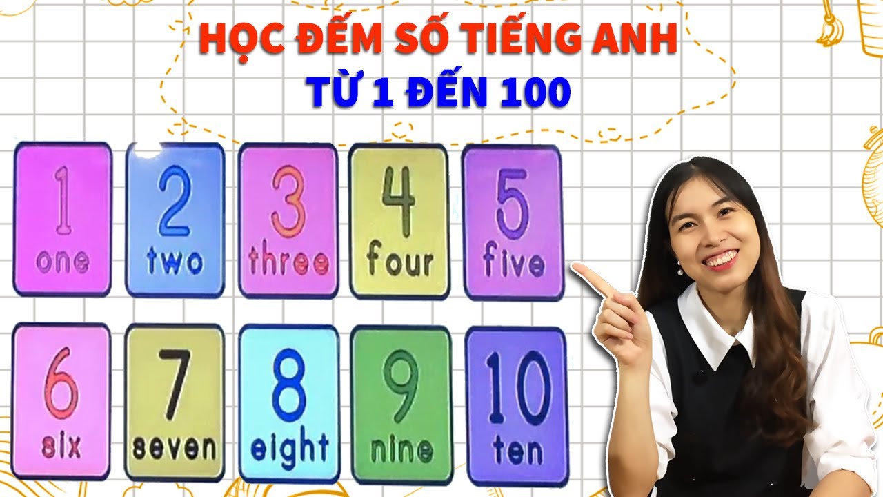 Học đếm số tiếng Anh từ 1 đến 100 - Học tiếng Anh cùng cô Quế -THAKI