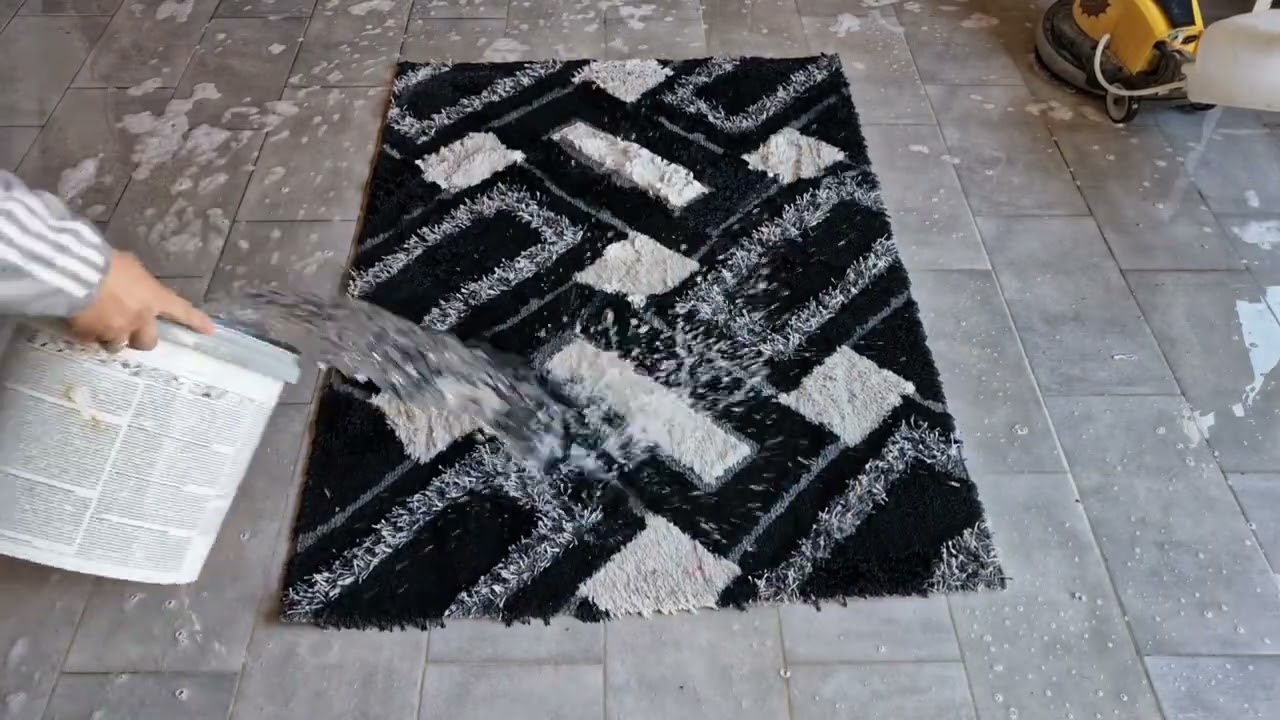 How we cleaned this shaggy carpet!!