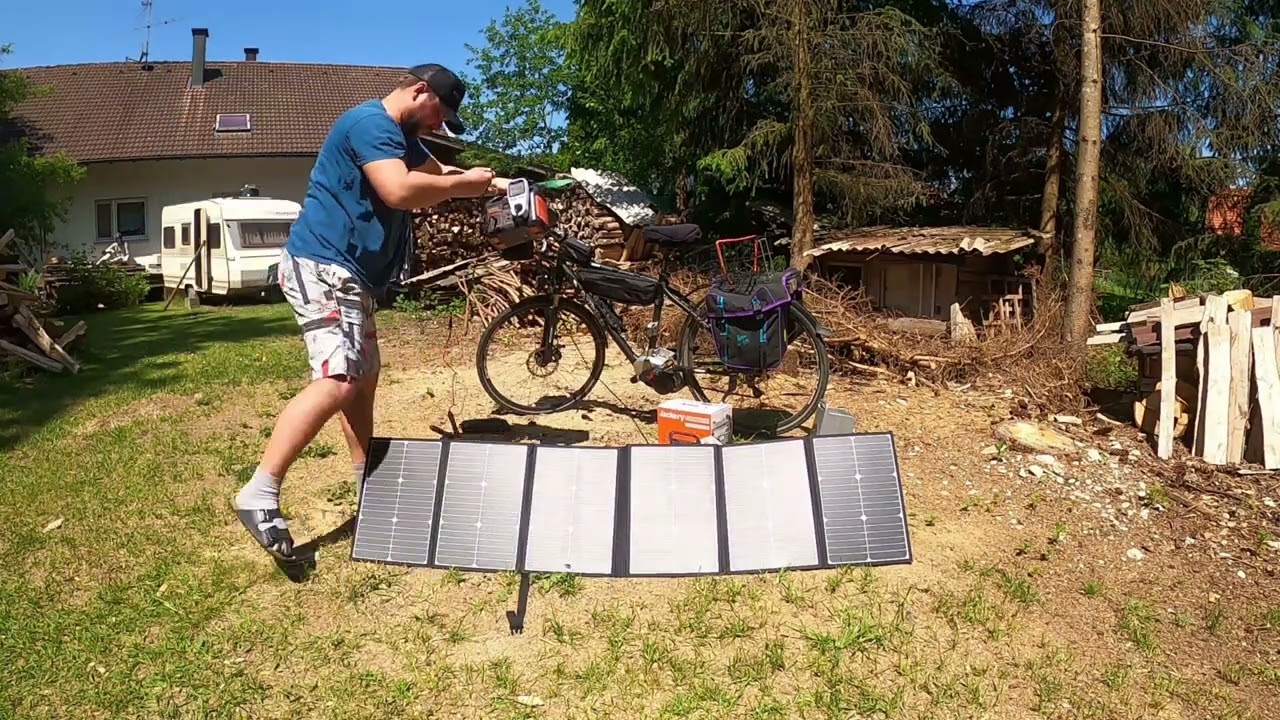 Autark das E-Bike aufladen, mein Plan funktioniert. WERBEVIDEO