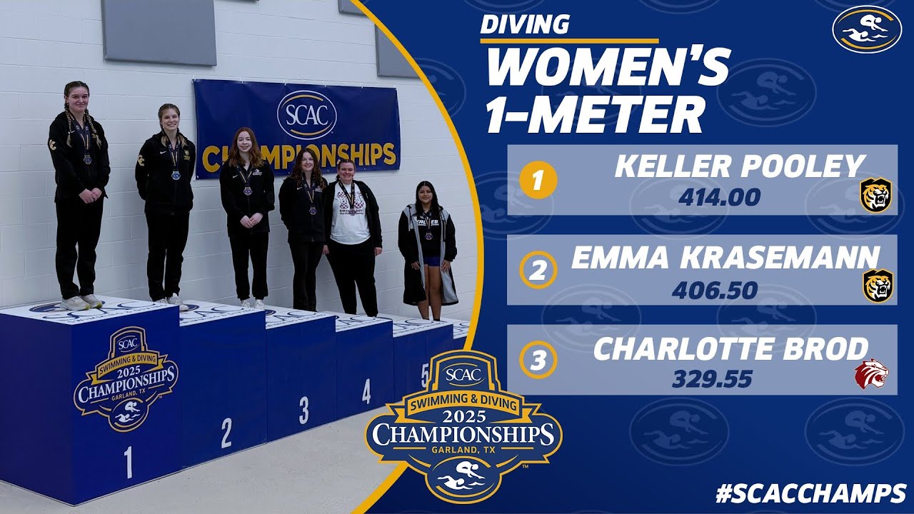2025 SCAC Swim and Dive Championships: Colorado College, Keller Pooley, Women's 1-meter