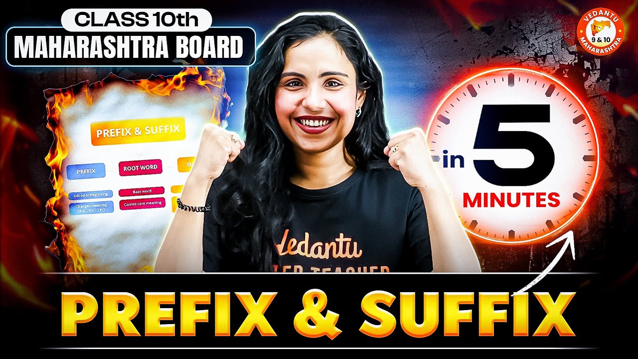 Class 10th Prefix & Suffix in 5 Min | Class 10th English Grammar | Maharashtra Board | Bhumika Mam