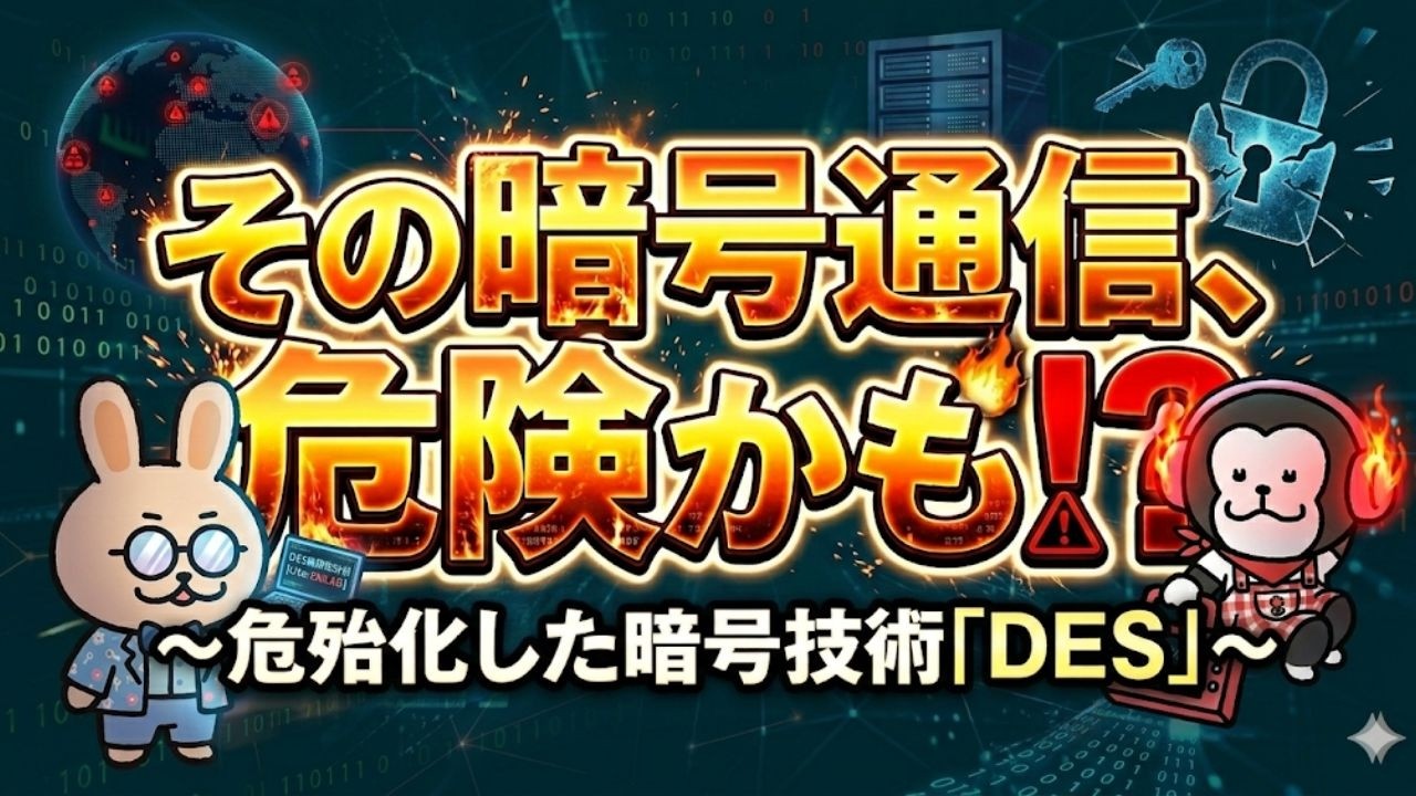 【支援士×支援士】#45 「その暗号通信、危険かも！？」～危殆化した暗号技術「DES」～