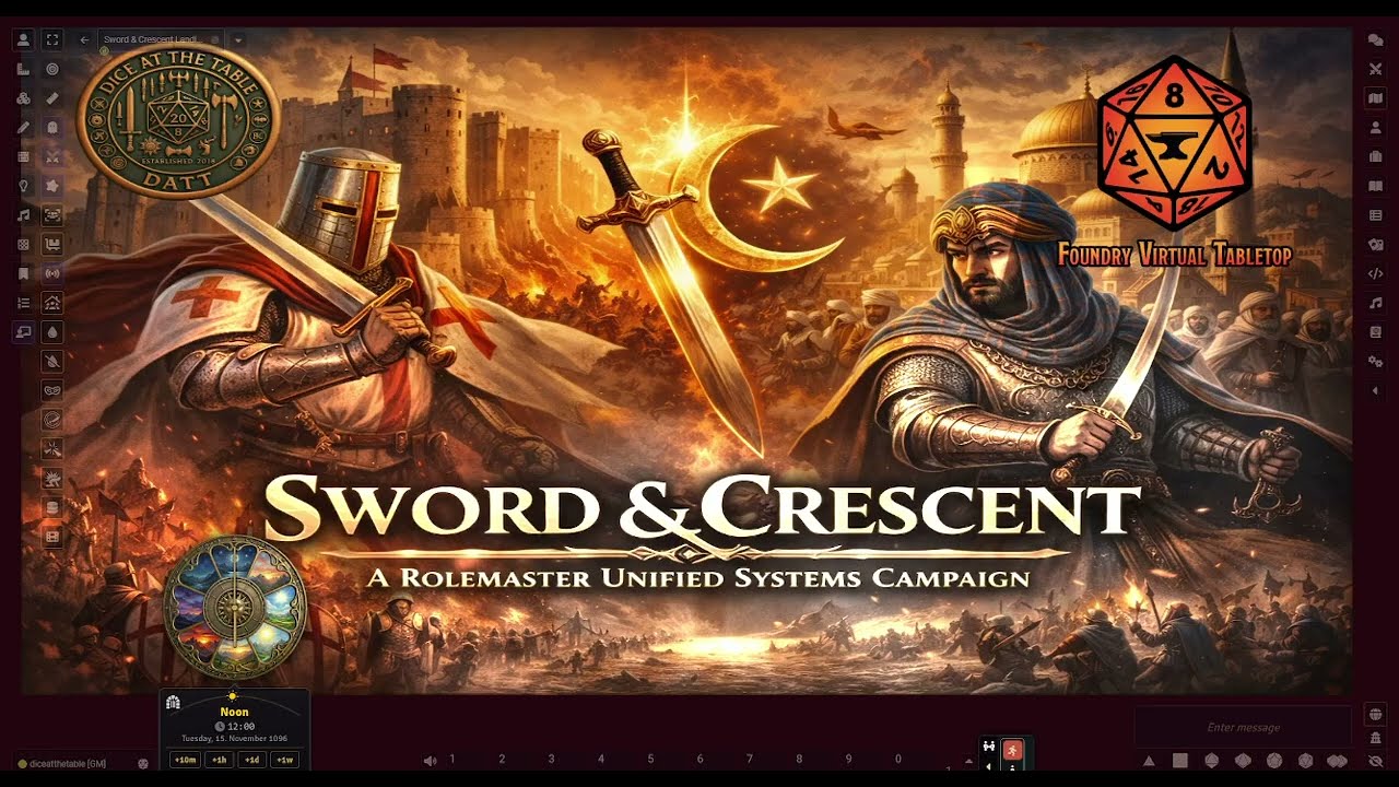 Dice at the Table: Sword & Crescent, RoleMaster Combat Test #3