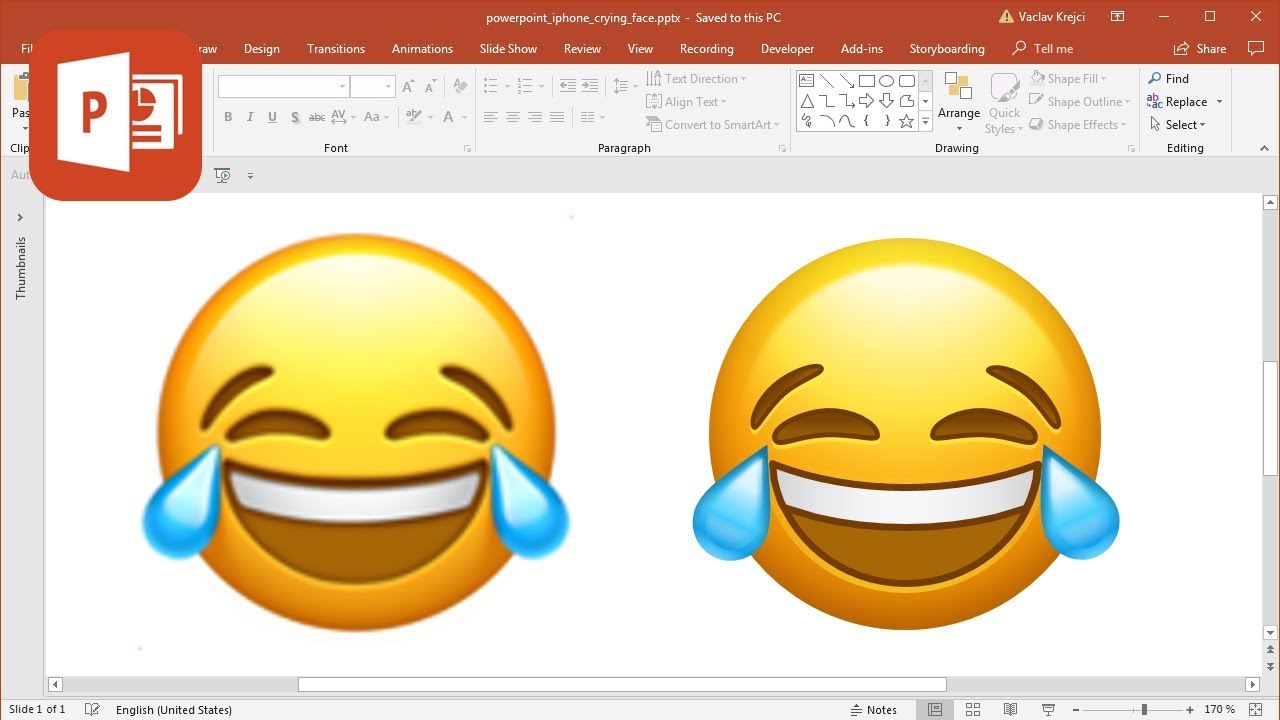 How to create Tears of Joy 😂 Emoji in Microsoft PowerPoint (Tutorial)