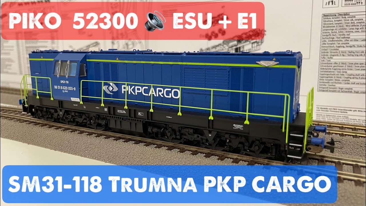 SM31-118 PKP Cargo 🚂 Test ESU LokSound V5 + E1 | Detale, dźwięki i możliwości modelu Piko 52300
