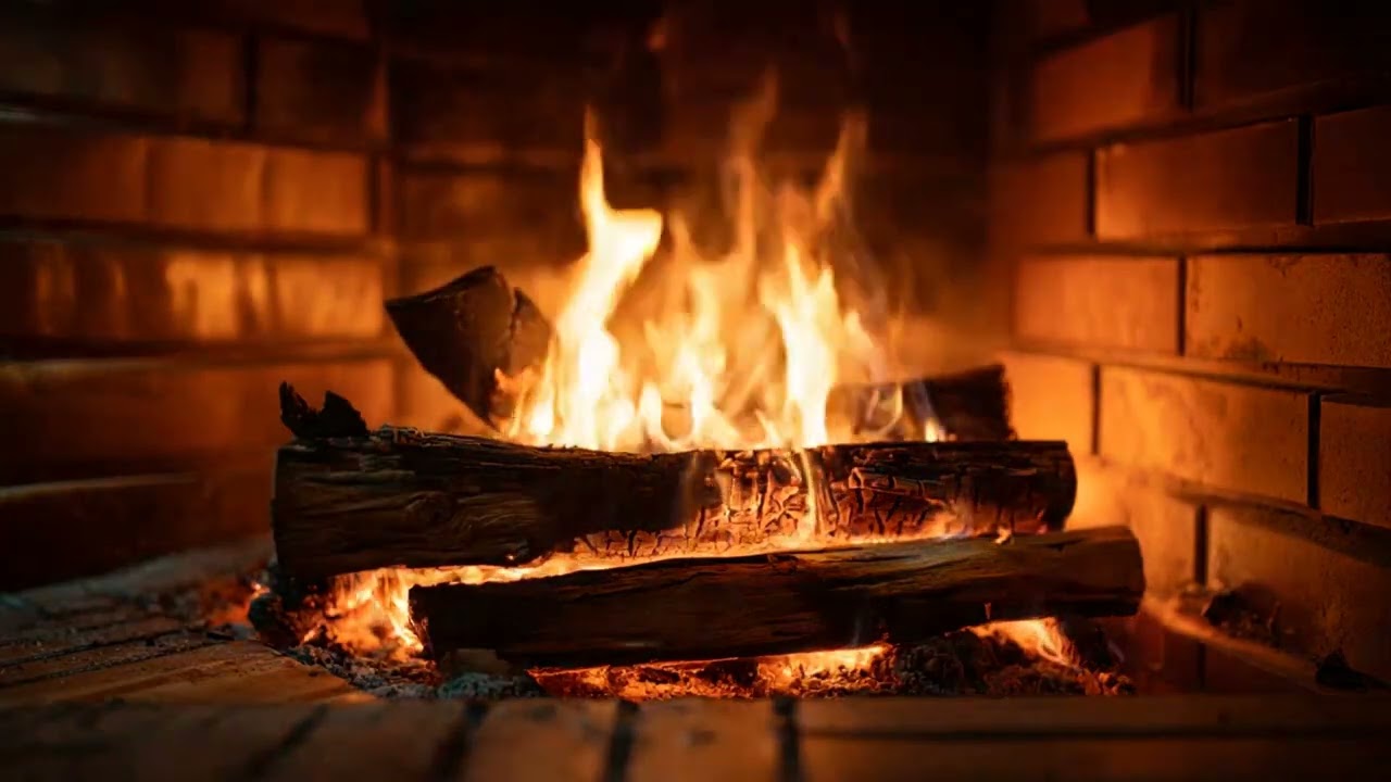Soft Glowing Hearth and Fireplace Sounds for Late Night Comfort and Peace Sounds Healing 🔥