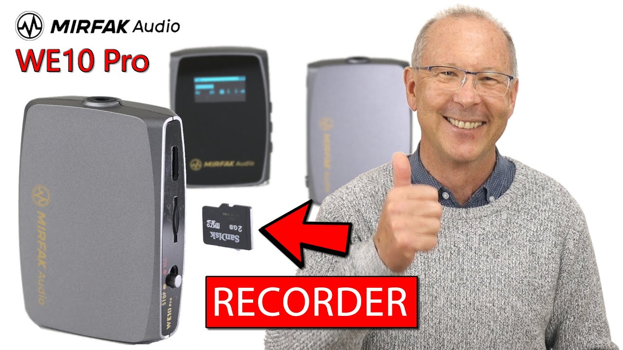 Mirfak WE10 Pro | The wireless microphone with built in recorder and removable microSD cards